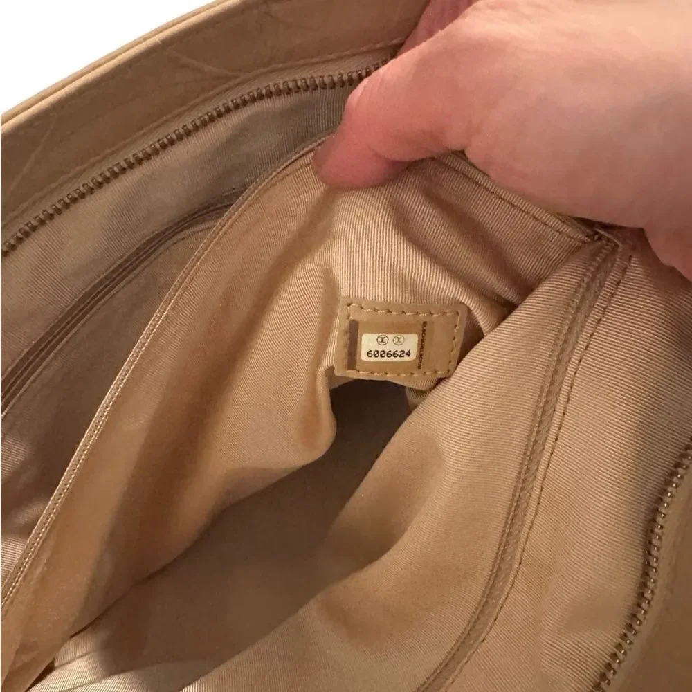 CHANEL Tan Tote Bag with Spacious Design